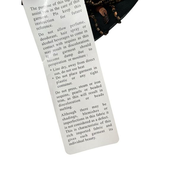 NWT Vintage Papell Studio Beaded Sequin Silk Jacket Evening Copper Black Medium - Picture 11 of 11